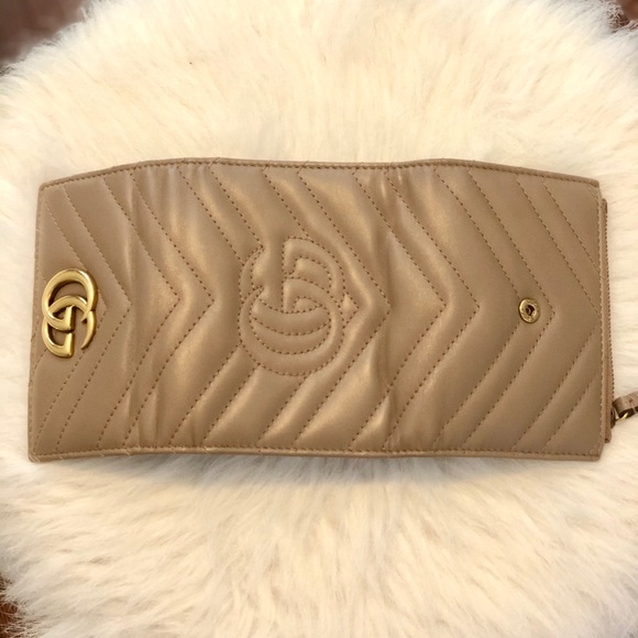 Gucci GG Marmont matelassé wallet in dusty pink - Picture 5 of 8